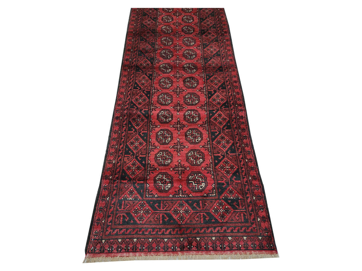 Beautiful Red Afghan Runner 278 x 76 cm
