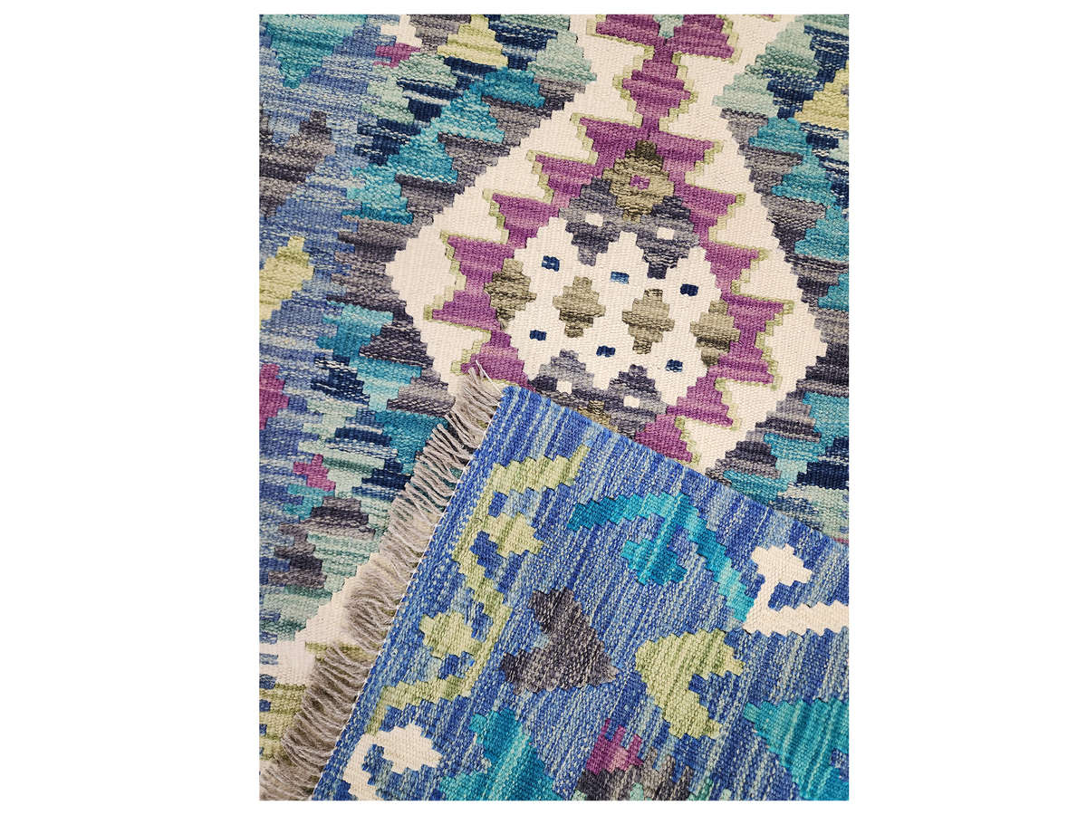 Stunning Afghan Choubi kilim Runner 244 x 79 CM