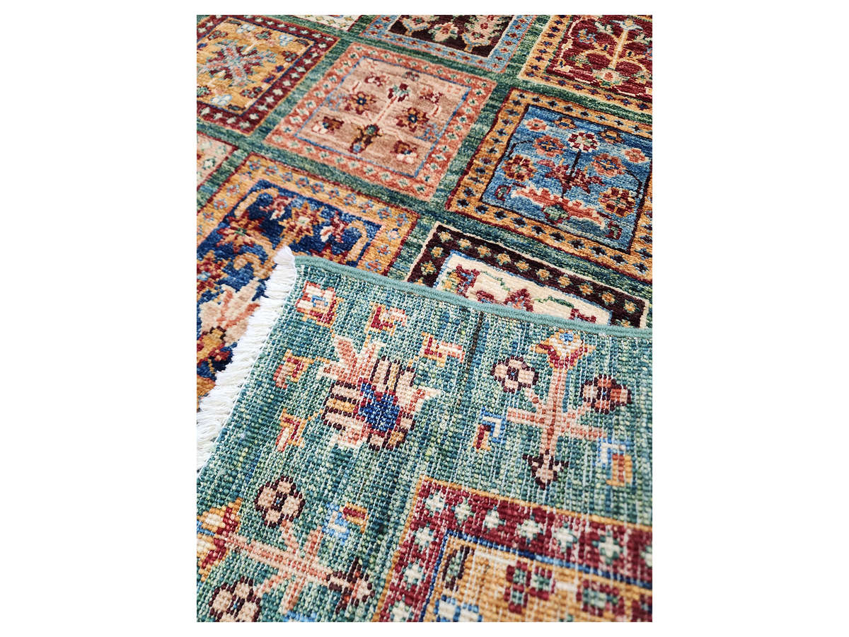 Incredible Afghan Green Ariana Carpet 150 X 100 CM