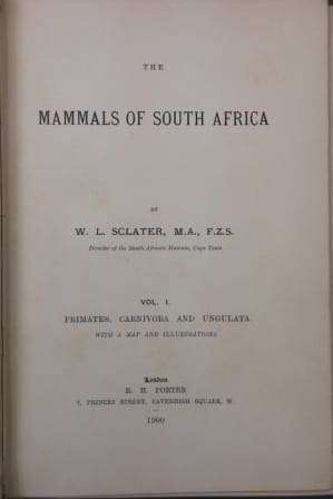 The Mammals of South Africa (Two Volume Set) - Sclater, W. L.