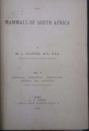 The Mammals of South Africa (Two Volume Set) - Sclater, W. L.