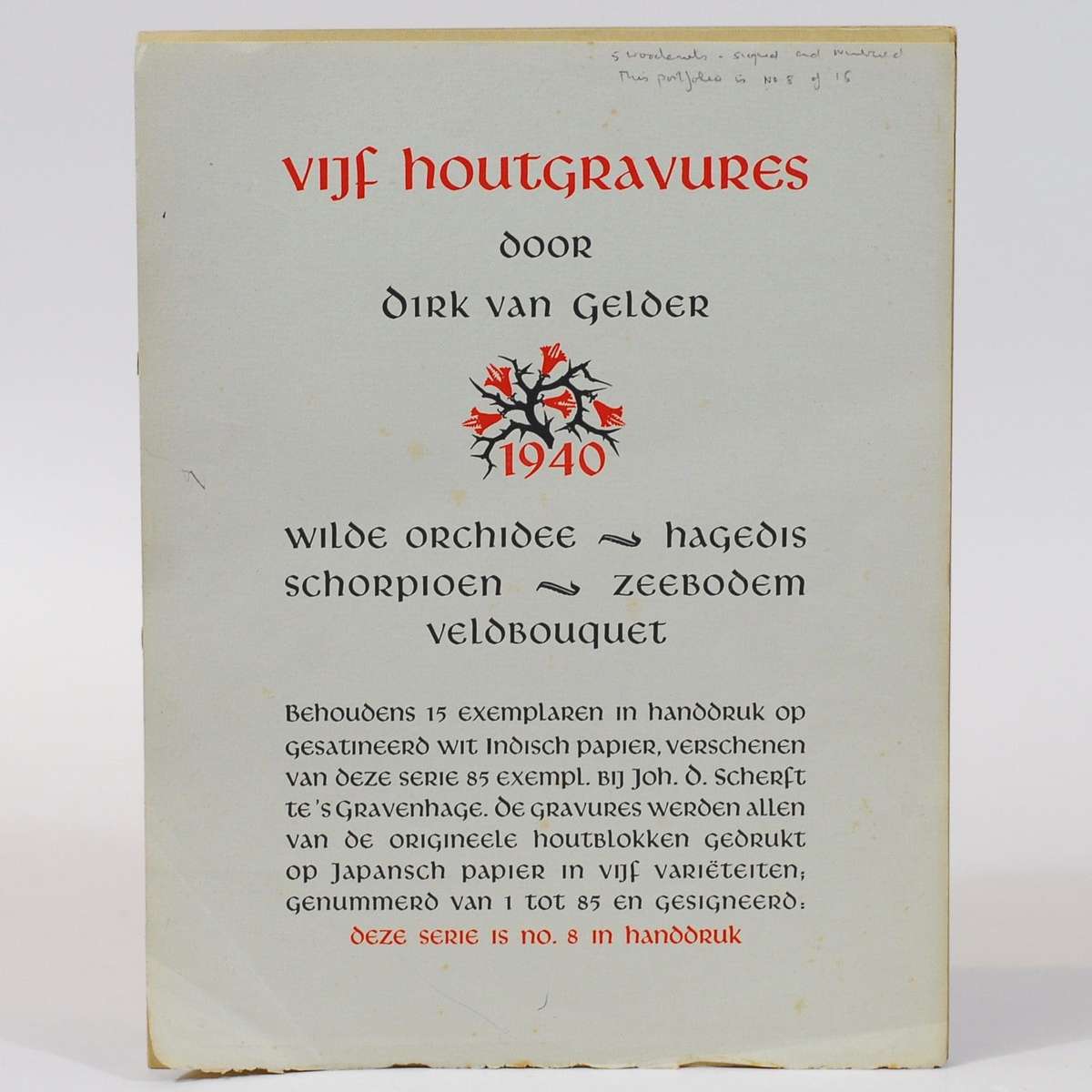Vijf Houtgravures - Van Gelder, Dirk