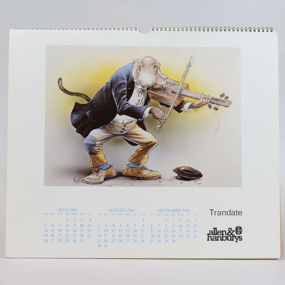 A Calendar with six Holiball Prints - Honiball, T O