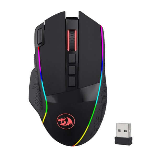 REDRAGON Enlightment 19000DPI RGB Wireless Gaming Mouse  Black