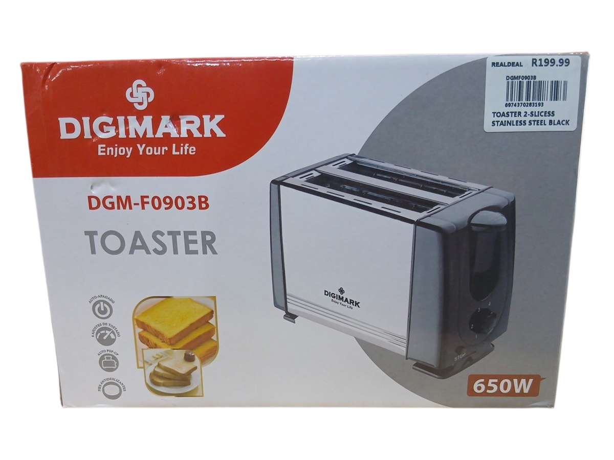 DIGIMARK 2 SLICE TOASTER STAINLESS STEEL