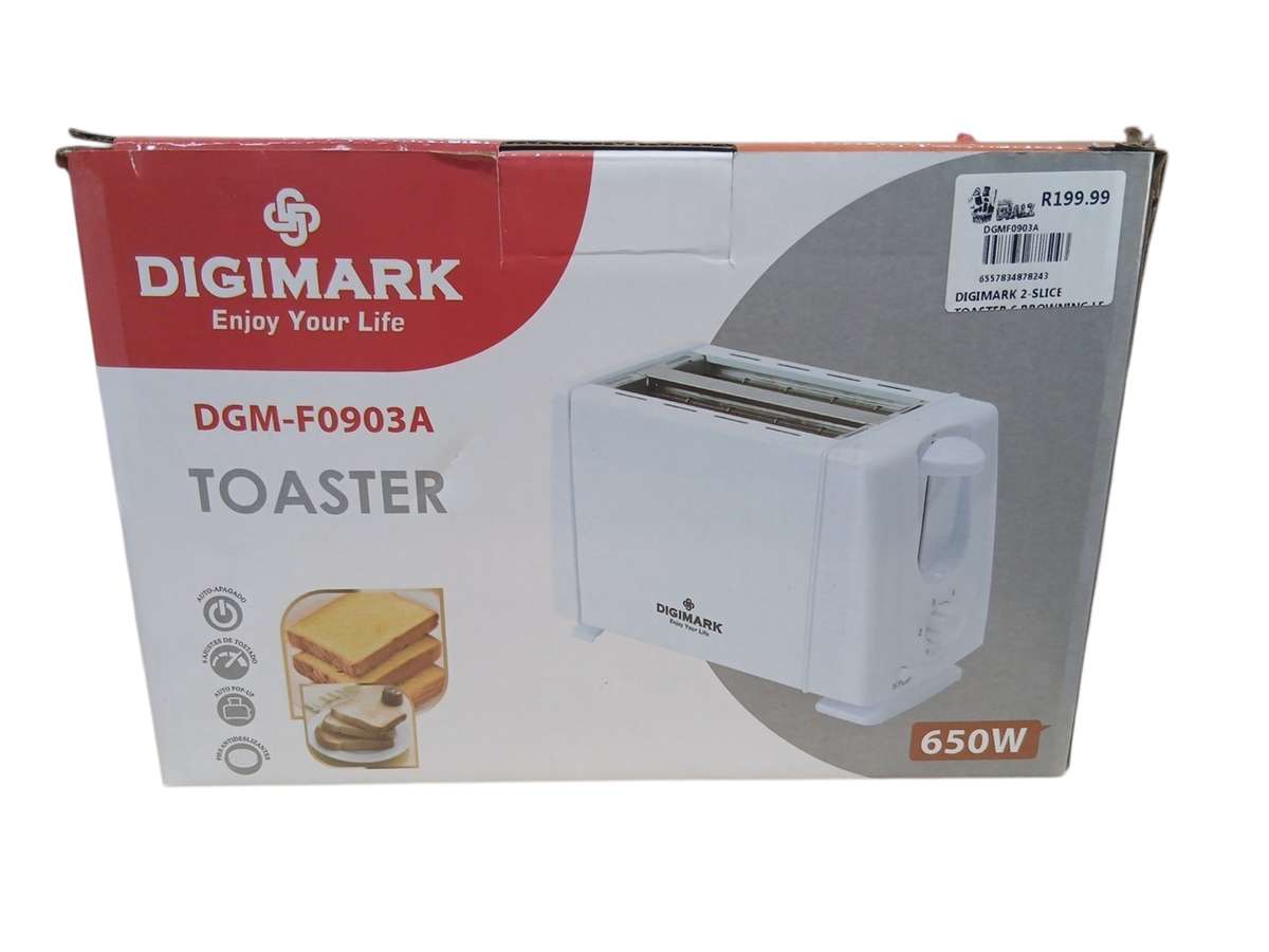 DIGIMARK 2 SLICE TOASTER WHITE