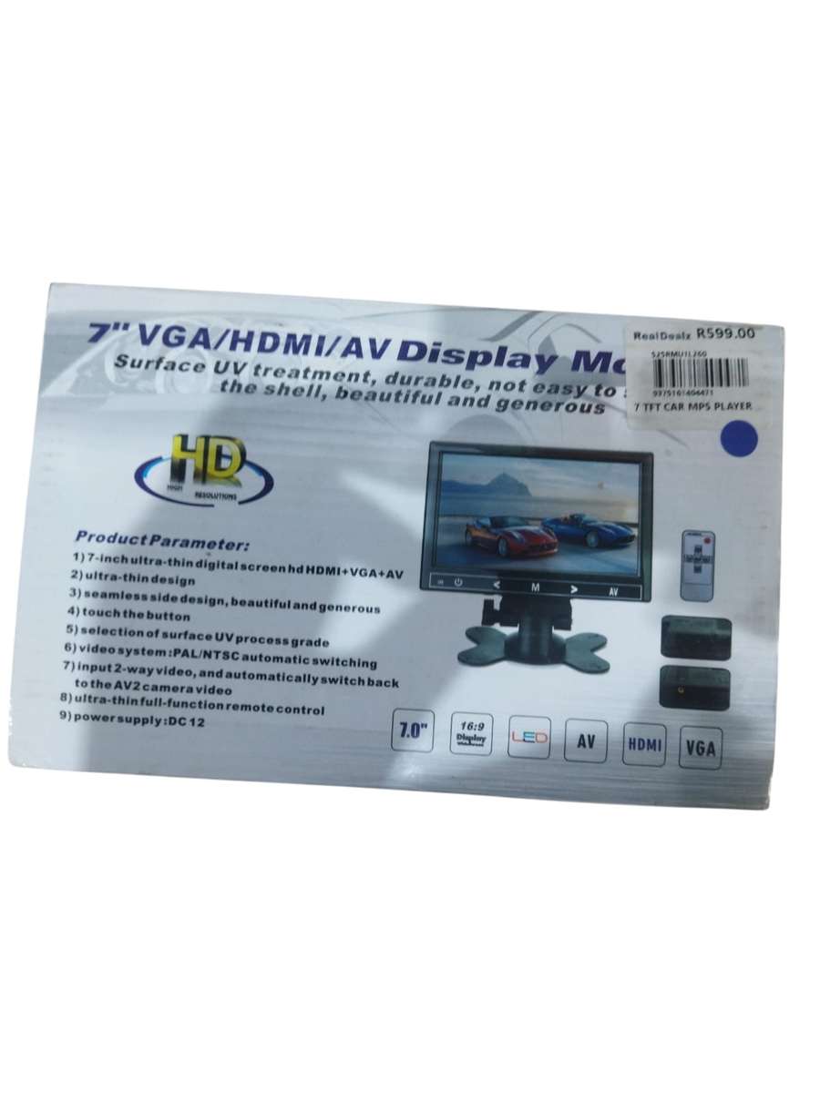 7" MPS VGA/HDMI/AV DISPLAY MONITOR