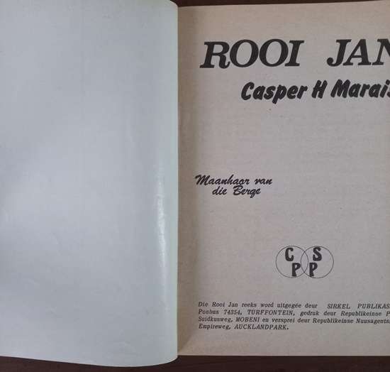 Rooi Jan Casper - Maanhaar van die berge