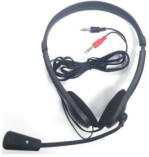UniQue Stereo Headphones with Flexible Microphone Black