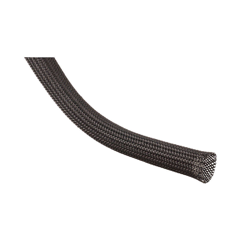Techflex 1M CLEAN CUT BRAID 12.7MM PET BLACK (CCP0.50BK)