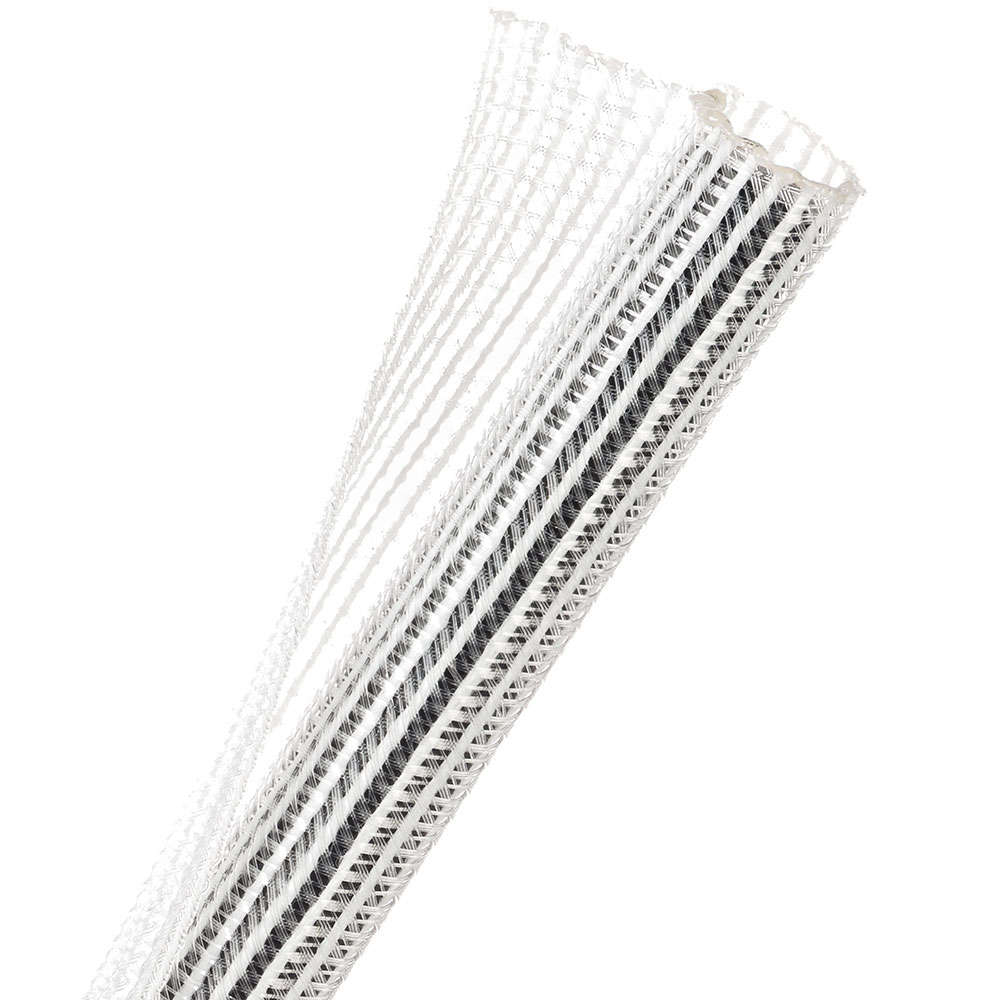 Techflex 1M WRAPPABLE SPLIT BRAID 12.7MM CL/WHT (F6N0.50CW)