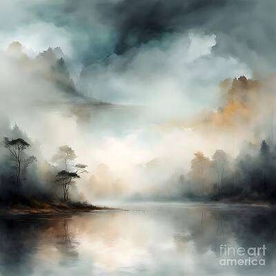 Misty Landscape with Diffused Clouds Overhead [d]