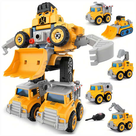5-in-1 DIY Dinosaur Assembly Toy- Model Set- Toys for Boys