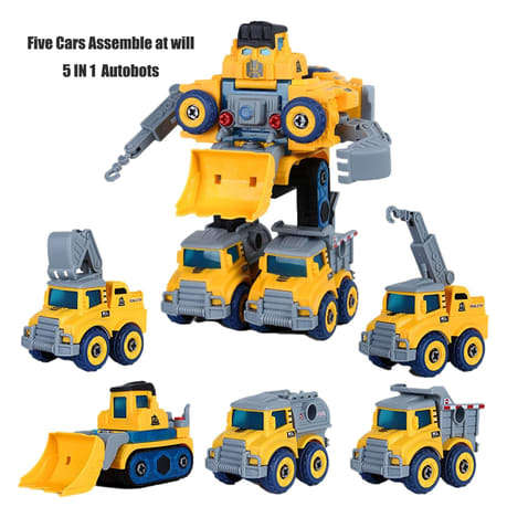 5-in-1 DIY Dinosaur Assembly Toy- Model Set- Toys for Boys