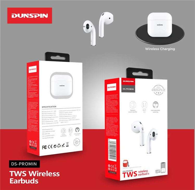 Dunspin DS Pro MINI Wireless Stereo Earbuds Wireless Headset Earphone Pop up Pairing Premium HiFi...