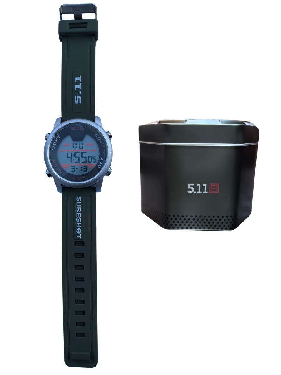 5.11 Tactical Stopwatch With Stylish Green Rubber Strap