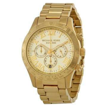 Michael Kors Layton Chronograph Champagne Dial Gold-tone Men's Watch