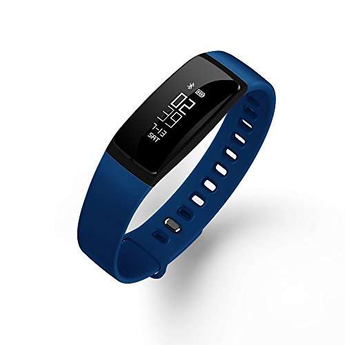 Living Waterproof Sports Healthy Blood Pressure Monitor Bluetooth Smart Bracelet Watch Blue Band