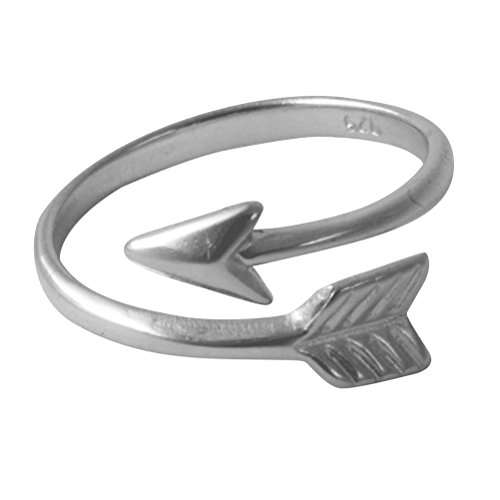 apop nyc Sterling Silver Chevron Arrow Band Ring [Sizes 4 - 10] Adjustable