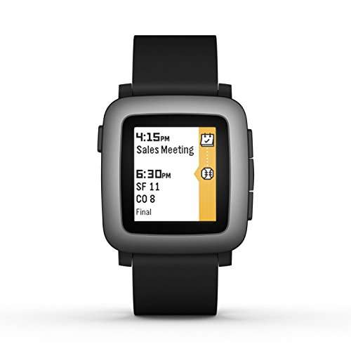 Pebble Time Smartwatch - Black (Certified Refurbished)