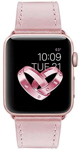 Apple Watch Band, Covery 38mm Genuine Leather iWatch Strap for Apple Watch Series 2 Series 1 Sport &