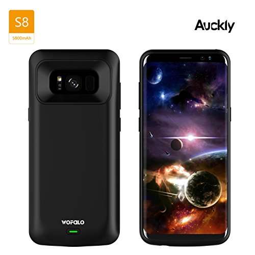 Galaxy S8 Battery Case, Auckly 5000mAh Charger Case External Battery Backup Juice Pack Rechargeable