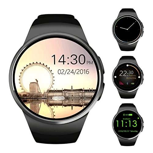 SEPVER Kingwear KW18 Bluetooth Smart Watch phone 1.3 inch IPS Round Touch Screen with SIM Card Slot