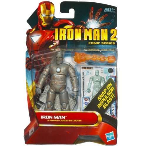 Marvel Iron Man 2 Movie 3 3/4 Comic Series Iron Man Action Figure by Hasbro