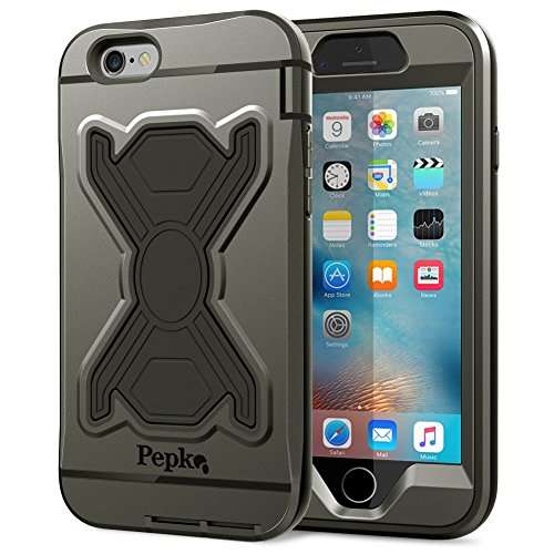 iPhone 6s Case , iPhone 6 Case Pepkoo Heavy Duty Armor Rugged Hybrid [3 Layer] Drop Protection Bumpe