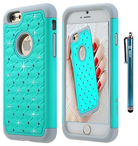 iPhone 6S Case, iPhone 6 Case, Style4U iPhone 6S / 6 Studded Rhinestone Crystal Bling Hybrid Armor C