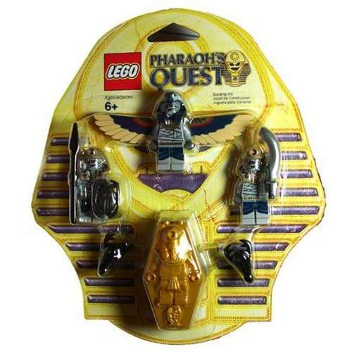 LEGO Pharaohs Quest Mummy Battle Pack Serpent Warrior Mummy X2, Flying Mummy Golden Sarcophagus