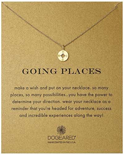 Dogeared Going Places Compass Disc Chain Necklace
