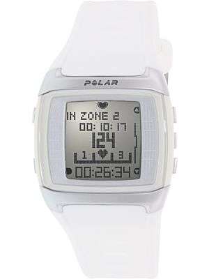 Polar Women's Heart Rate Monitor FT60-WHI White Silicone Quartz Sport Watch