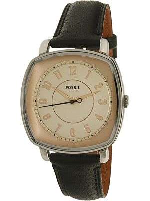 Fossil Women's Idealist ES3998 Black Leather Quartz Fashion Watch