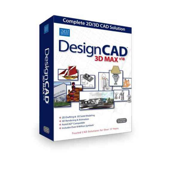 DesignCAD 3D MAX v18 - 2D / 3D CAD For PC - OPEN BOX