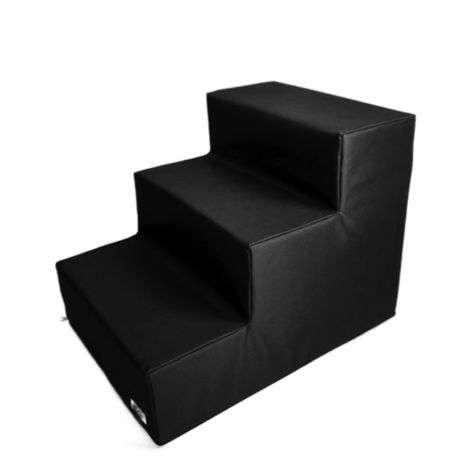 Innolife Dog Steps - 3 Step Dog/Cat High Density Foam Pet Stairs - Black