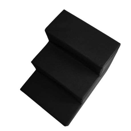 Innolife Dog Steps - 3 Step Dog/Cat High Density Foam Pet Stairs - Black