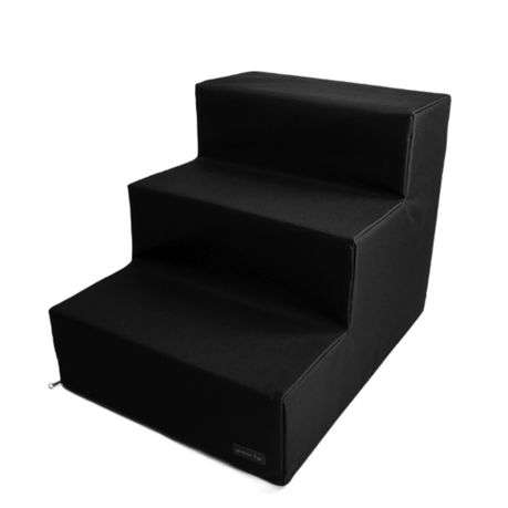 Innolife Dog Steps - 3 Step Dog/Cat High Density Foam Pet Stairs - Black