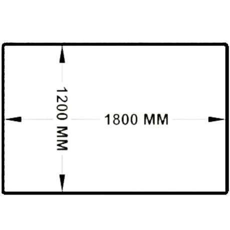 Office Floor Protector Translucent - 1800x1200mm - Chair Carpet Protector