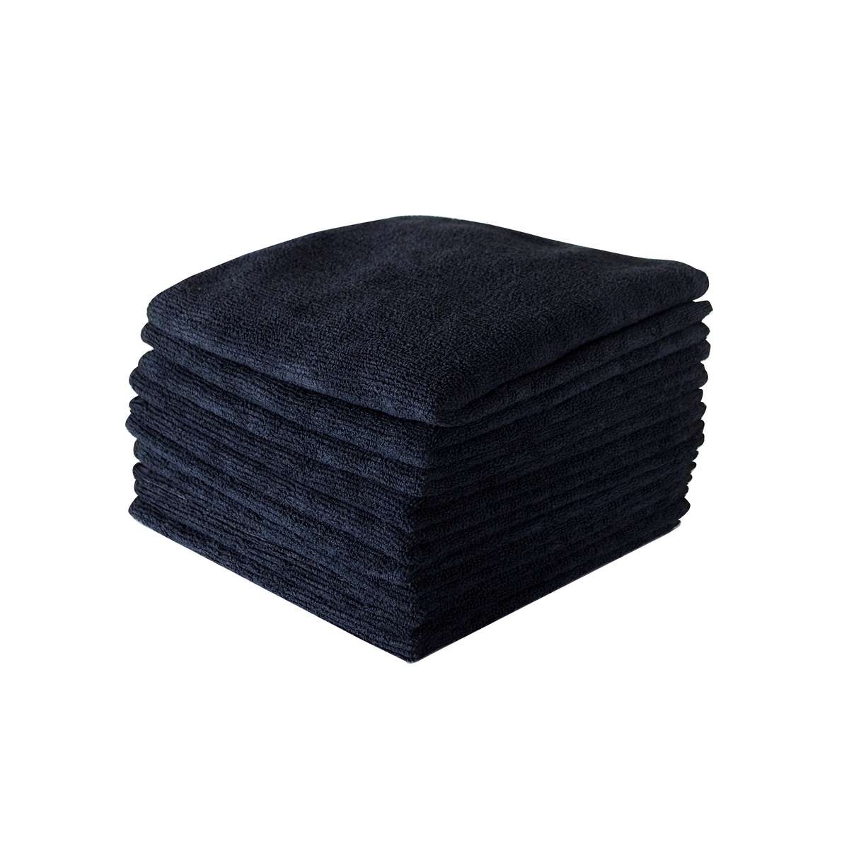 FMF 10 Pack Heavy Duty Micro Fibre Cloth Black - 40 x 40cm