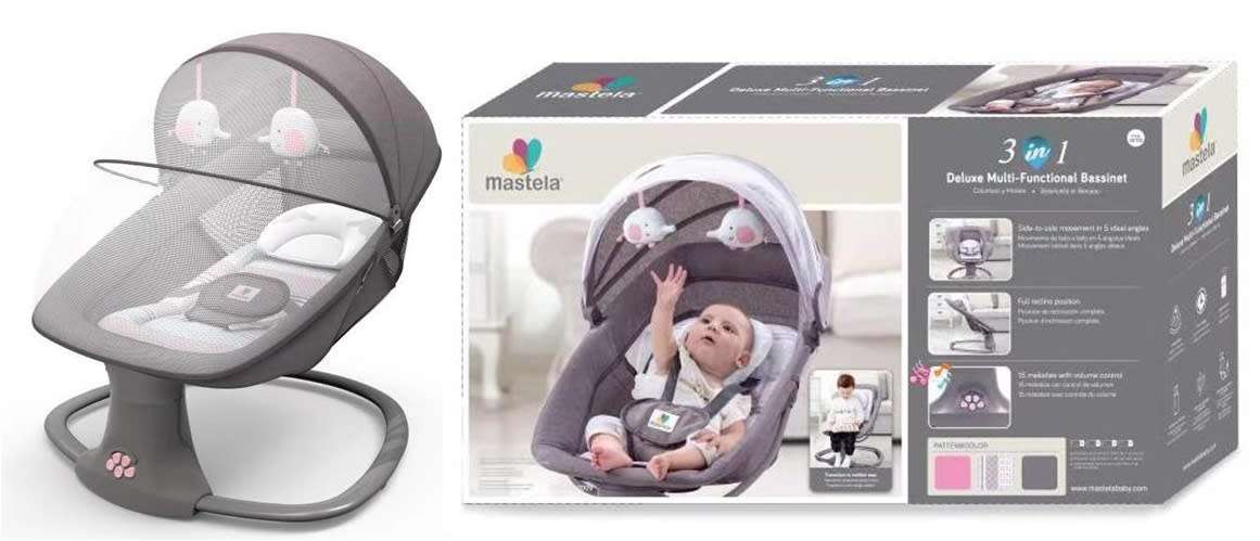 Mastela 3in1 Deluxe MultiFunction Bassinet