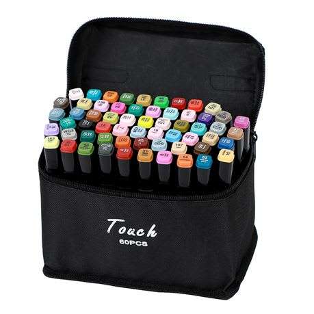 60 Pieces Of Double Head Alcohol Oil Color Art Marker Set