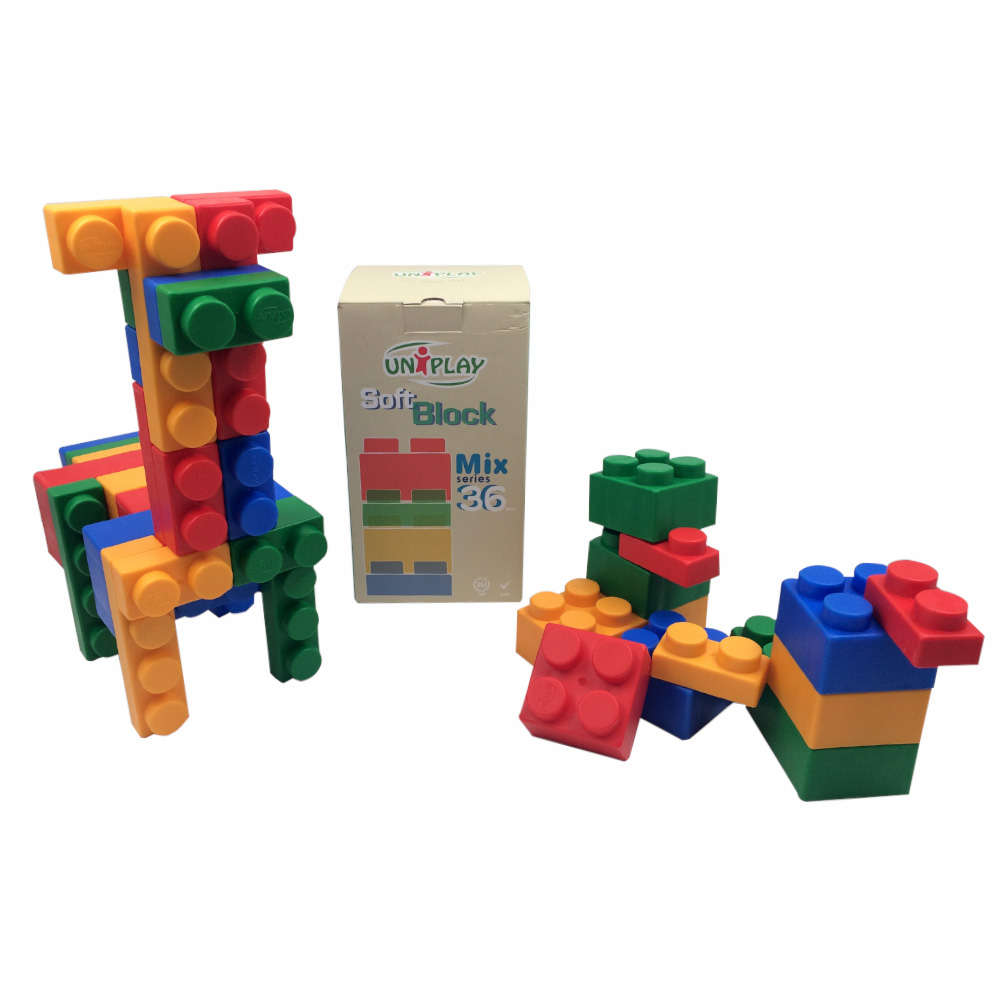 Create By Greenbean - Jumbo Soft Blocks - Mixed - 36pcs - Box - JHB SHRM