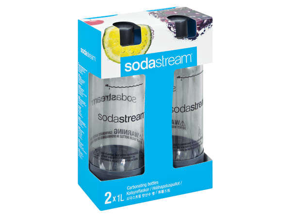 Sodastream Screw Fit 1 litre PET Bottles, Set of 2 - 266072