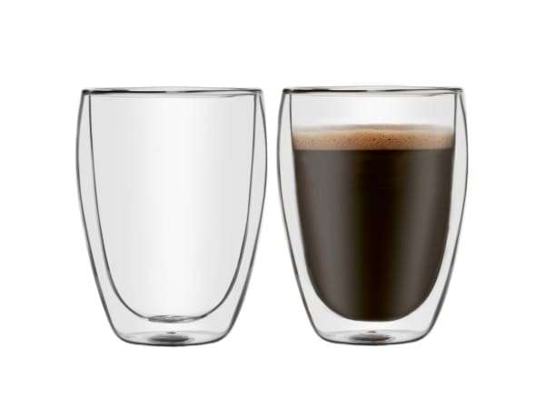 Humble & Mash Double Wall Latte Glasses, Set of 2 - HMDWALL