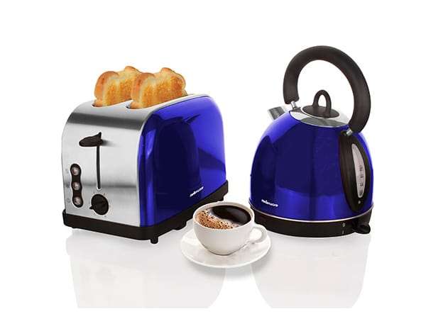 Mellerware Kettle & 2 Slice Toaster Set - 46041BL - Metallic Blue