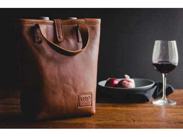 Arrow Leather Goods Wine Tote Bag - Arrow3