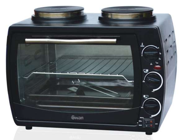 Swan 22 Litre Mini Oven with 2 Solid Hotplates - SCO22G