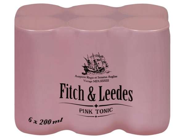 Fitch & Leedes Pink Tonic Cans, Pack of 6 - 6009708050441 - Cans