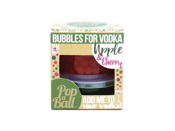 Popaball Apple & Cherry Fruit Juice Bubbles, Pack of 2 - APP/CHE-PB - 60g